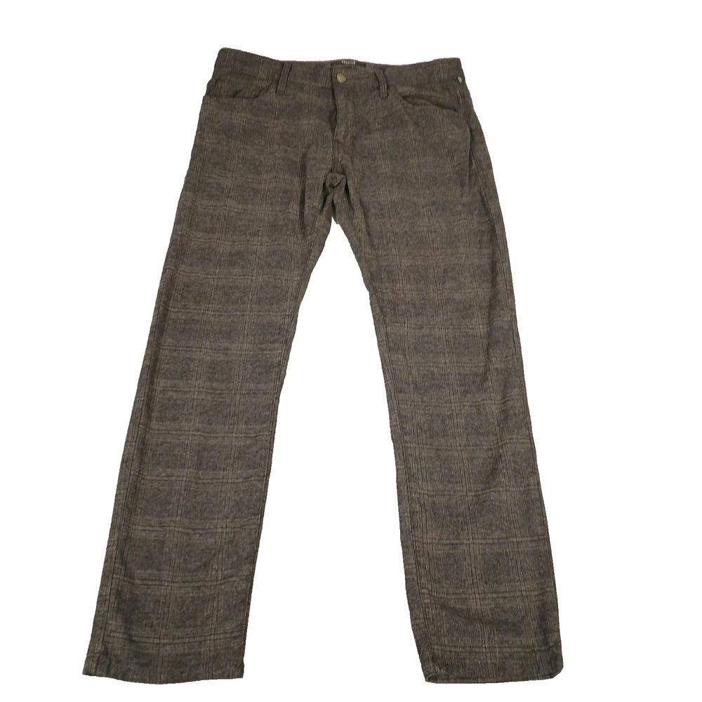 Mavi Jake Pants Chino Mens 34 x 32 Slim Leg Gray Plaid Stretch